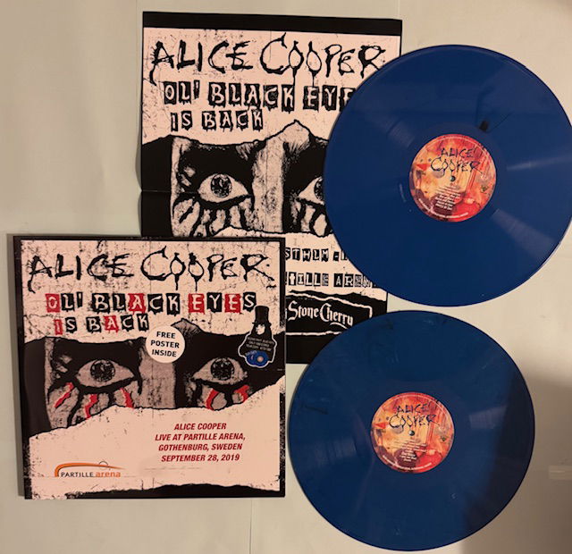 Alice Cooper Ol´ blackeyes is back Blå vinyl Live Partille arena 2019-09-28 2LP