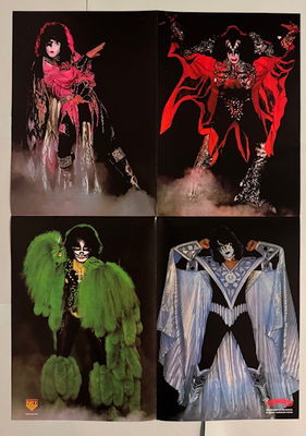 KISS LP Unmasked Svart vinyl Alternativomslag med poster och order papper