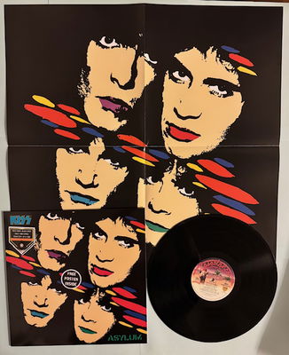 KISS LP Asylum Svart vinyl Alternativomslag med poster
