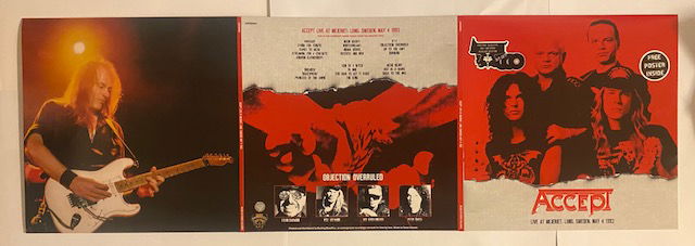 Accept Live at mejeriet Lund 1993-05-04 Vit/röd spräcklig vinyl 3LP