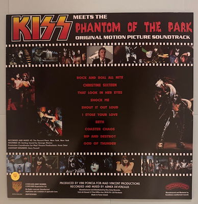 KISS Meets the phantom of the park Grön vinyl med poster och orderpapper