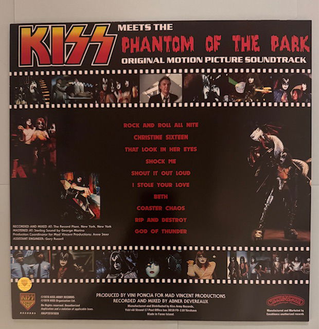 KISS Meets the phantom of the park Grön vinyl med poster och orderpapper