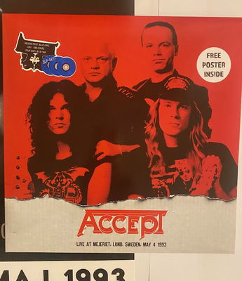 Accept Live at mejeriet Lund 1993-05-04 Blå vinyl 3LP