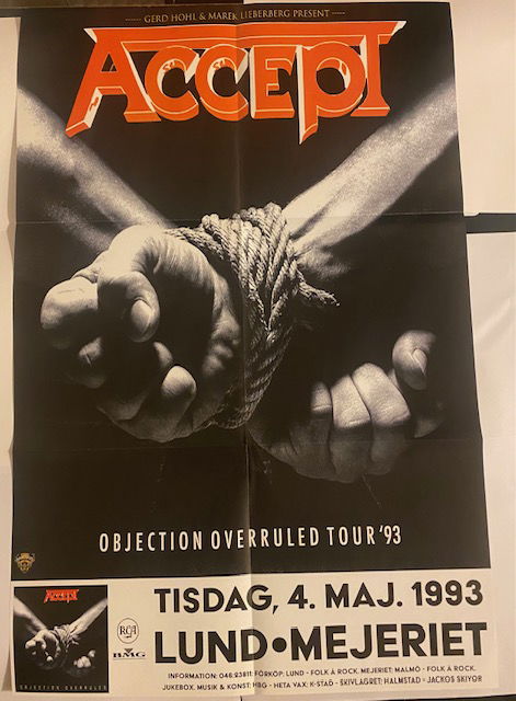 Accept Live at mejeriet Lund 1993-05-04 Blå vinyl 3LP