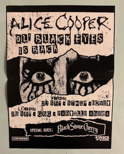 Alice Cooper Ol´ blackeyes is back Blå vinyl Live Partille arena 2019-09-28 2LP