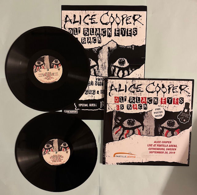 Alice Cooper Ol´ blackeyes is back Svart vinyl Live Partille arena 2019-09-28 2LP