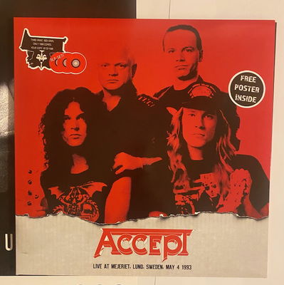 Accept Live at mejeriet Lund 1993-05-04 Röd vinyl 3LP
