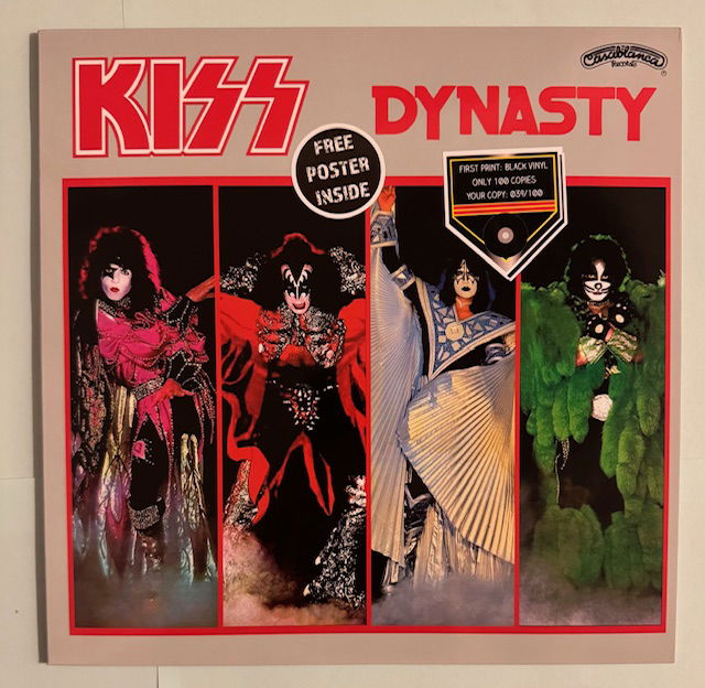 KISS LP DYNASTY Svart vinyl Alternativomslag med poster och orderpapper
