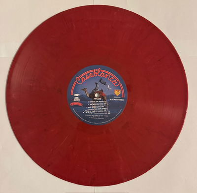 KISS LP Asylum Röd vinyl Alternativomslag med poster