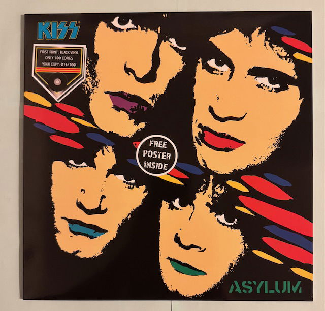 KISS LP Asylum Svart vinyl Alternativomslag med poster