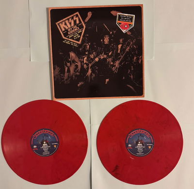 KISS LP OFF THE AUDIENCE Marquee Club London 1988 2LP Röd vinyl
