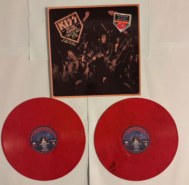 KISS LP OFF THE AUDIENCE Marquee Club London 1988 2LP Röd vinyl