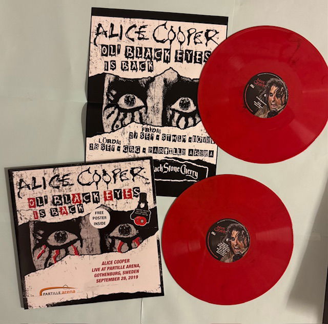 Alice Cooper Ol´ blackeyes is back Röd vinyl Live Partille arena 2019-09-28 2LP