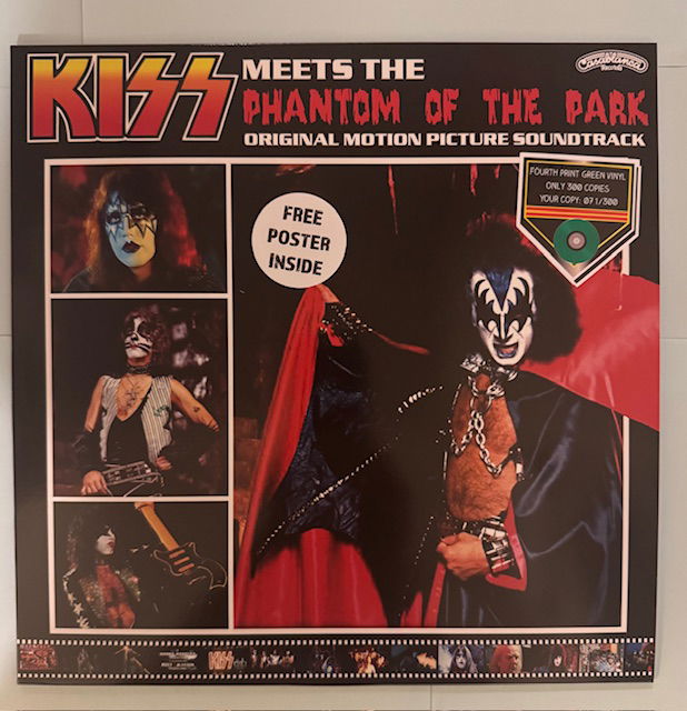 KISS Meets the phantom of the park Grön vinyl med poster och orderpapper