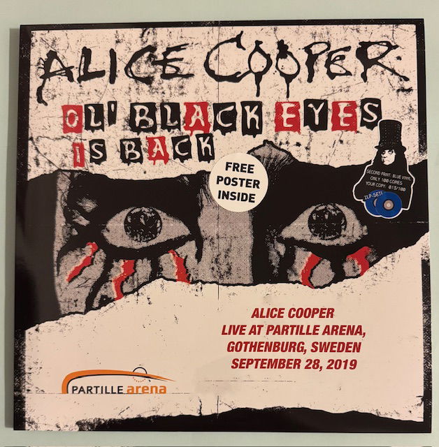 Alice Cooper Ol´ blackeyes is back Blå vinyl Live Partille arena 2019-09-28 2LP