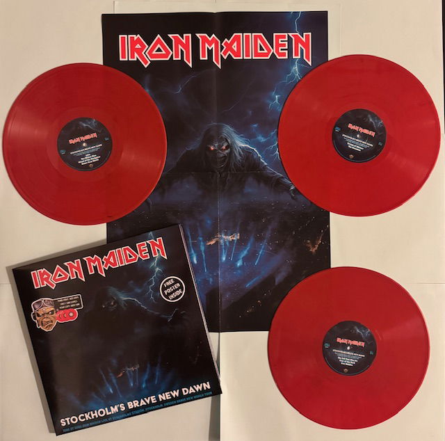 Iron Maiden LP Stockholm Brave New  Dawn 3LP Röd vinyl