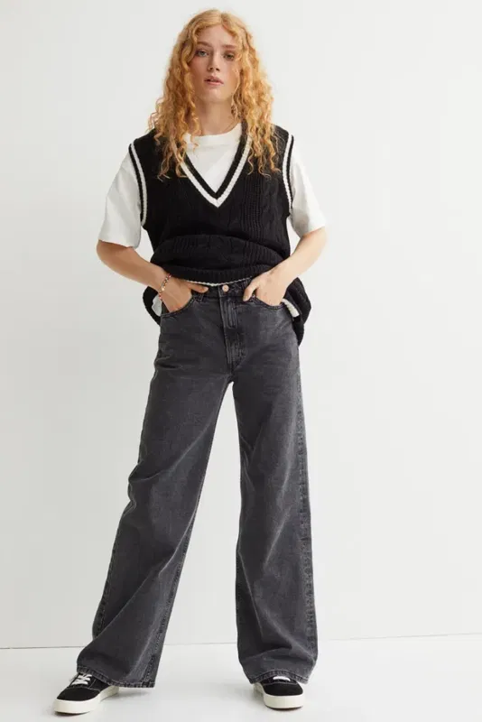 Wide High Jeans