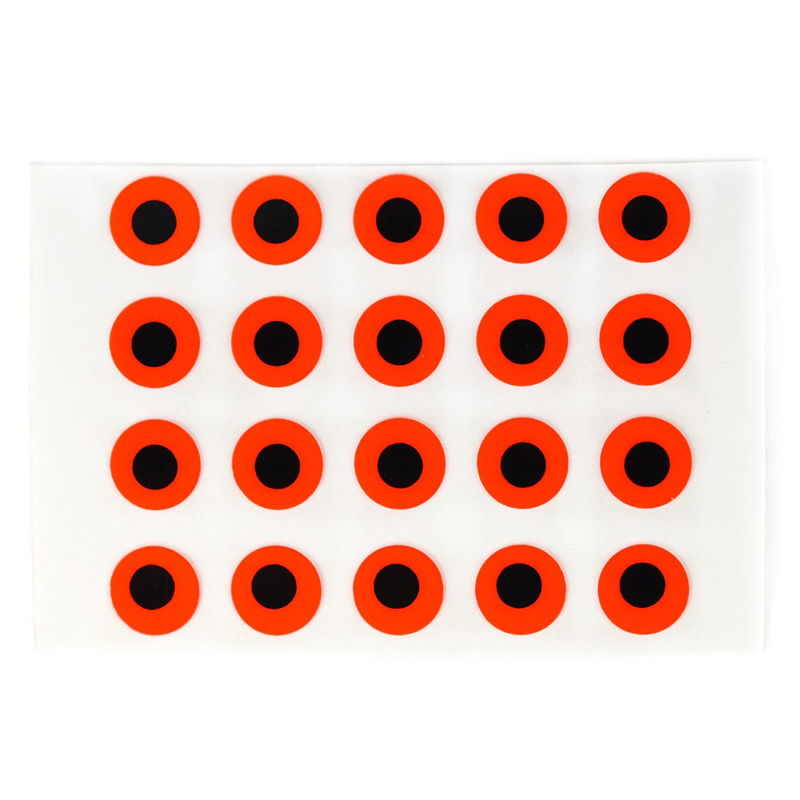 Stick-On Eyes - Fluo Red