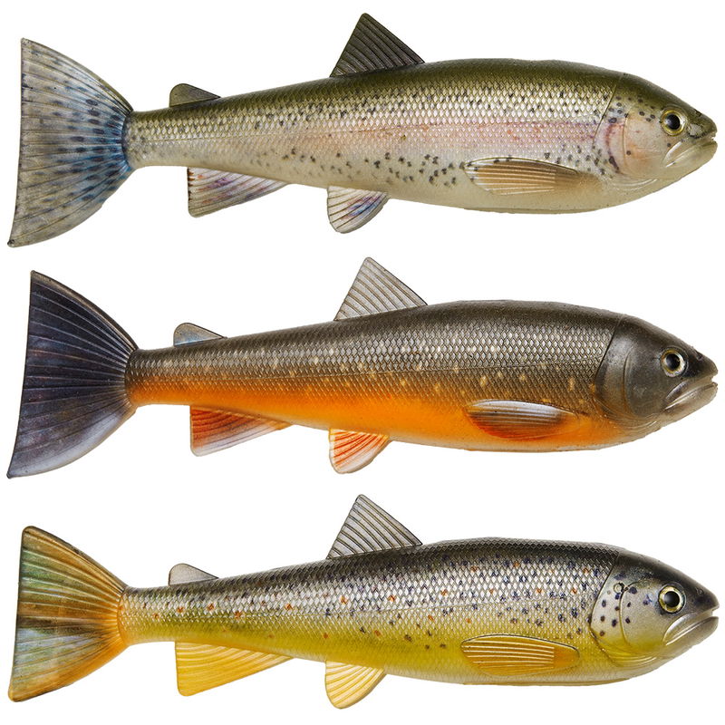 Pulz Bait Skinz 'Trout' - 3p - 15cm - Brown/RT/Char