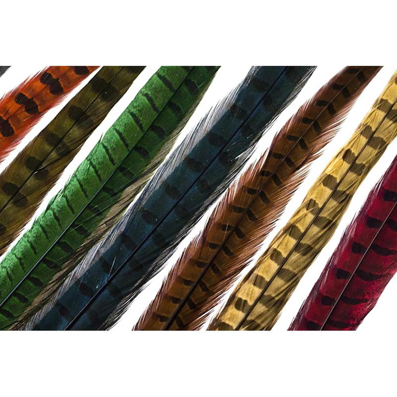 Fasantupp 'Rooster Middle tail' - Stjärtfjäder - Färgade