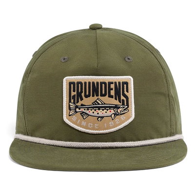 Keps Grundéns 'Trout Patch Rope' Trucker - Loden