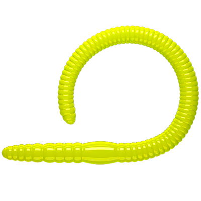 Libra Lures 'Flex Worm' - 95mm - Krill - Hot Yellow