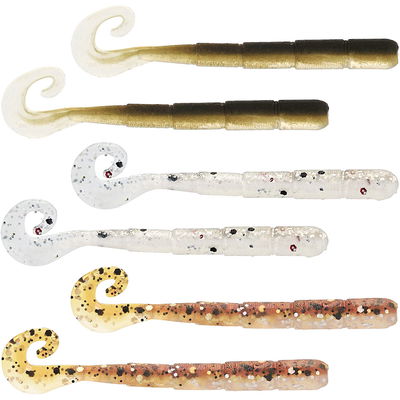 Westin Ned Worm Curltail - 6p - 5cm - Mix