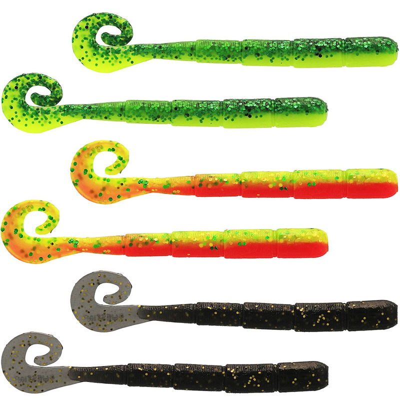 Westin Ned Worm Curltail - 6p - 5cm - Mix