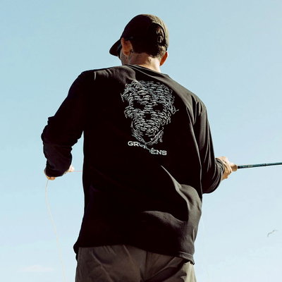 Grundéns 'Bait Ball' Long Sleeve Tee (UPF50) - Black