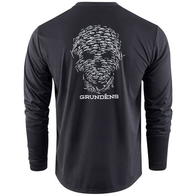 Grundéns 'Bait Ball' Long Sleeve Tee (UPF50) - Black