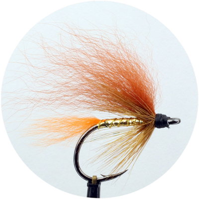 SpinFluga Laxett - Röd/Orange- #6