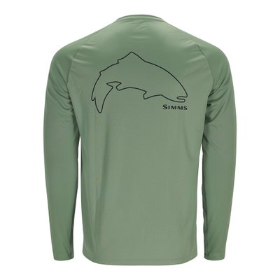 Simms Solar Tech Tee - Artist Series Trout Outline / Field  - XL