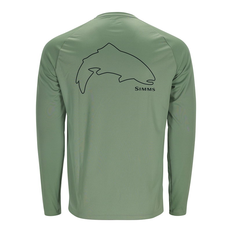 Simms Solar Tech Tee - Artist Series Trout Outline / Field  - XL