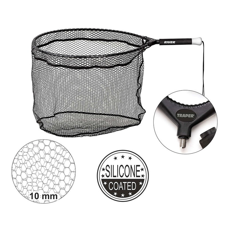 Traper Håv - Gumminät (Silicone Coated)