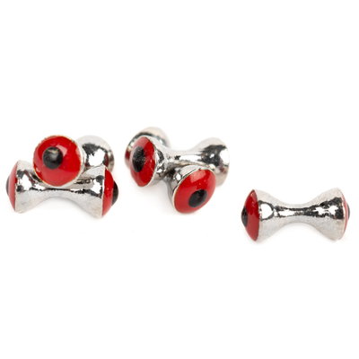 Tungsten Real Eyes - 4x6 mm - Silver Red