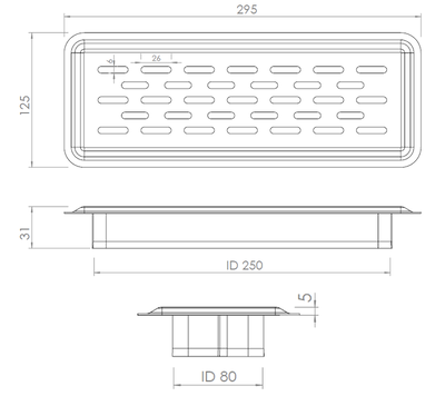 QuadroDEC 250x80mm galler QuadroDEC 250x80mm galler
