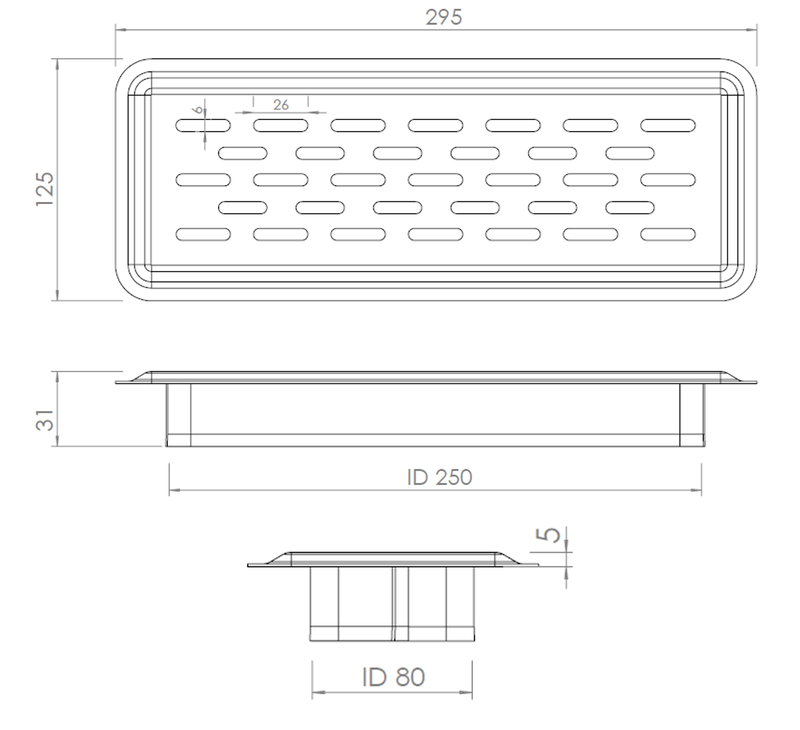 QuadroDEC 250x80mm galler QuadroDEC 250x80mm galler
