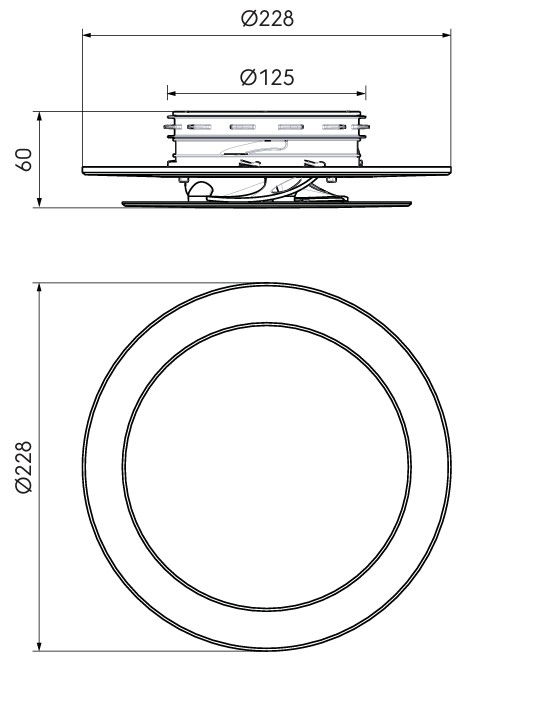 Haelix Rondo luftdon 125mm