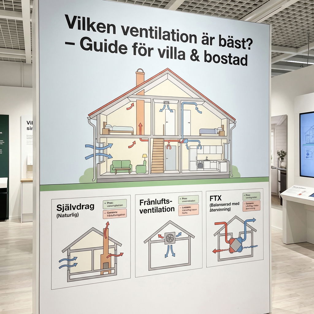 Vilken ventilation är bäst? – Guide för villa & bostad