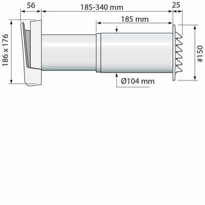 Väggventil Fresh TL98F / TL100C
