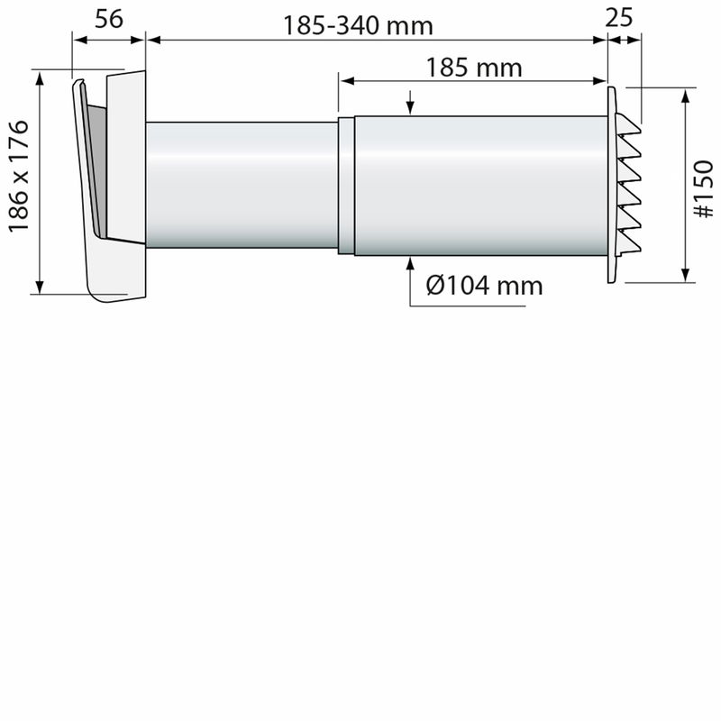 Väggventil Fresh TL98F / TL100C