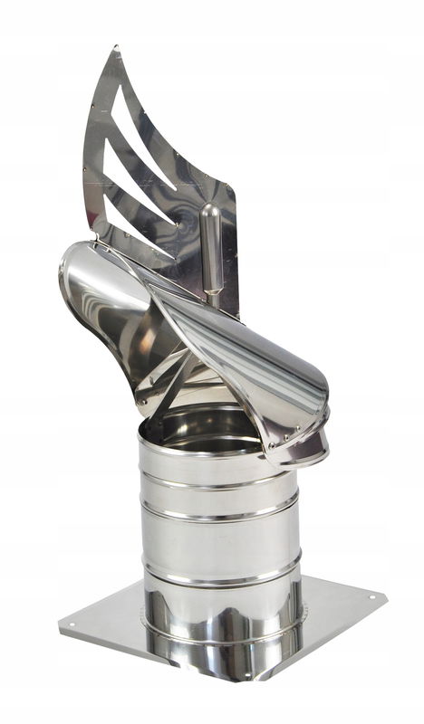 Vindflöjel Rostfri på Platta 400 grader