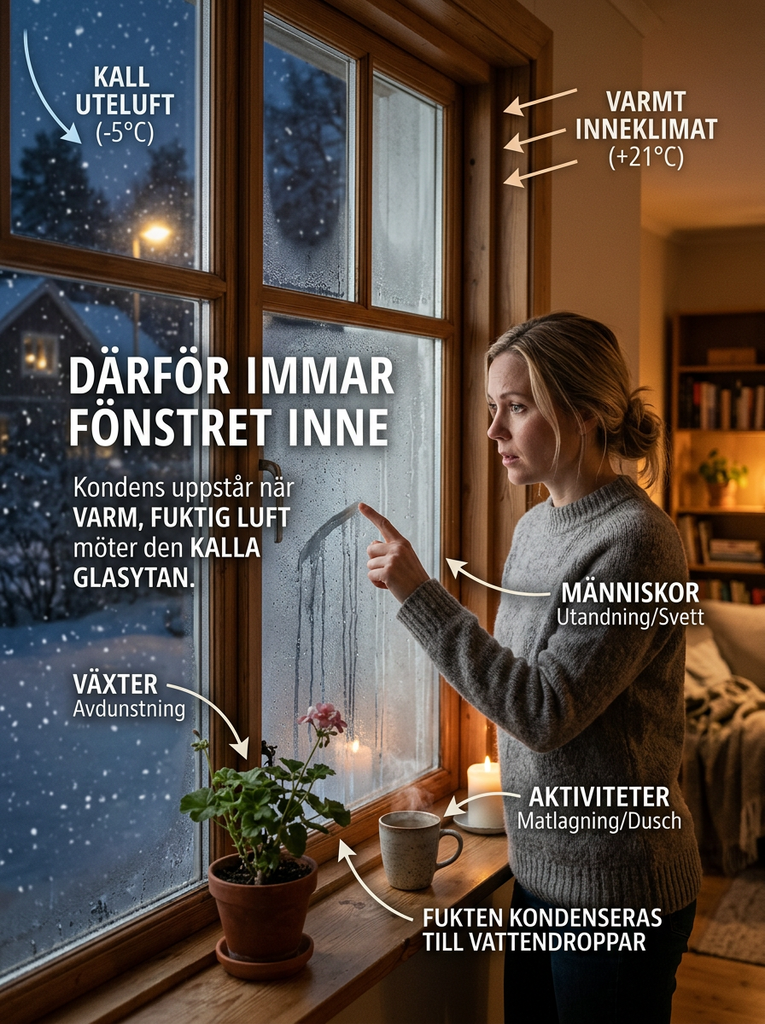 Varför immar mina fönster på insidan?