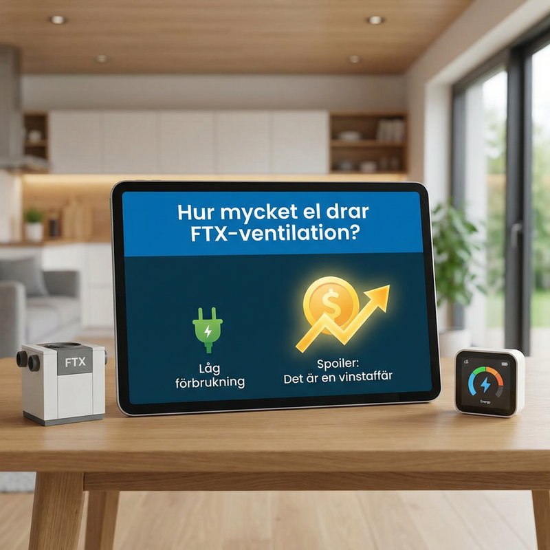 Hur mycket el drar FTX-ventilation? (Spoiler: Det är en vinstaffär)