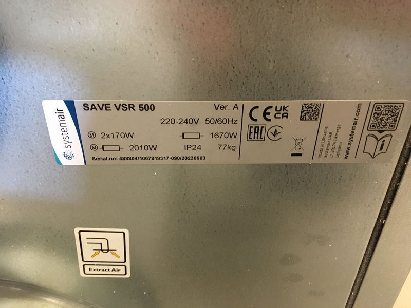 Fyndvara Systemair SAVE VSR 500
