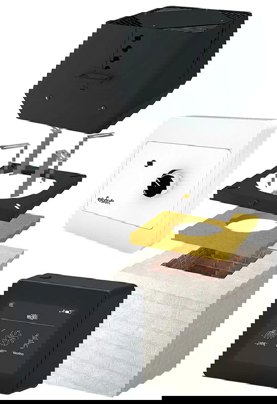 Exodraft paket 3 RSV 9 - Stängd eldstad murad skorsten