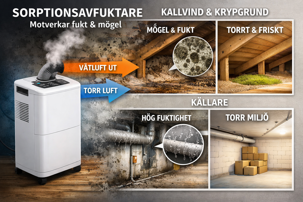 Sorptionsavfuktare – din lösning mot fuktproblem och risk för mögel