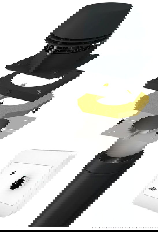 Exodraft paket 1 RS 9 - Stängd eldstad stålskorsten