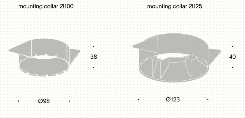 Pradovent monteringskrage Pradovent Trim för gipstak