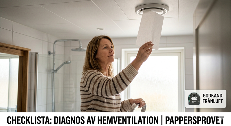 Checklista: Diagnos av ventilation i hemmet